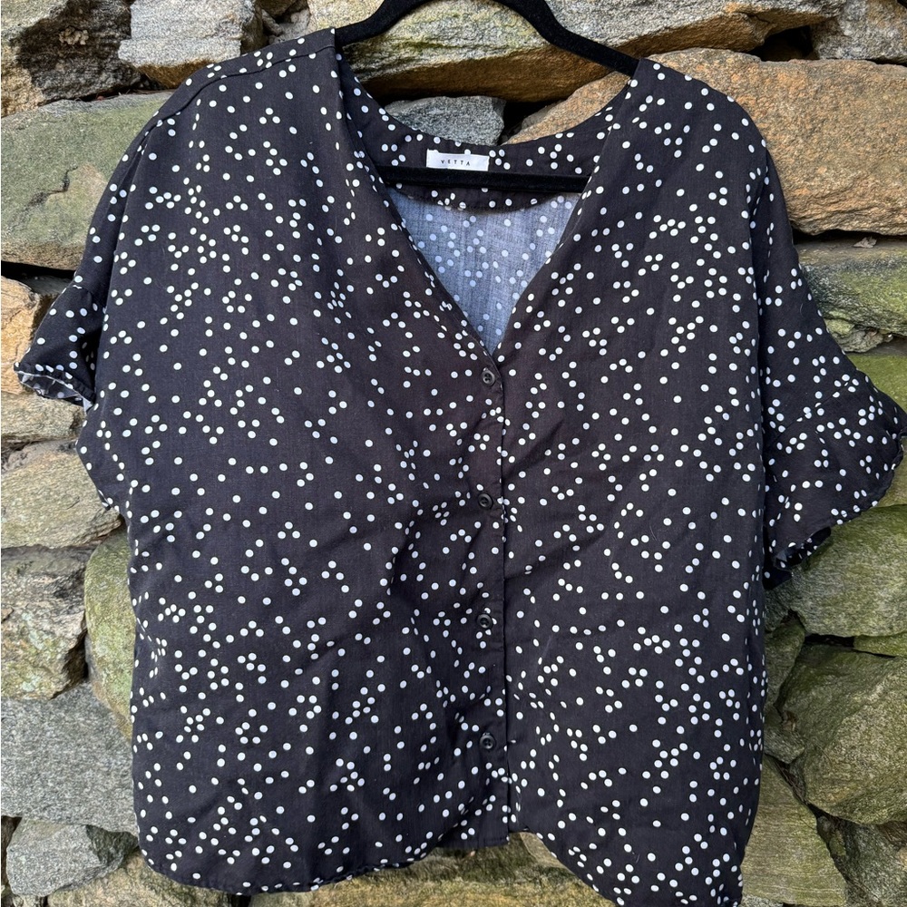 Vetta Flounce Sleeve Blouse - Wear 3 Ways -Size L